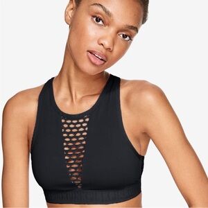 VS PINK Ultimate High Neck Mesh Sports Bra